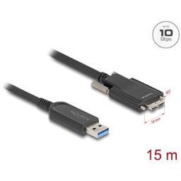DELOCK 83217 - Optical USB 3.1 cable, A plug to Micro-B plug, 15 m