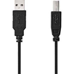 NEDIS N CCGL60100BK05 - USB 2.0 cable, A connector > B connector, 0.5 m, black