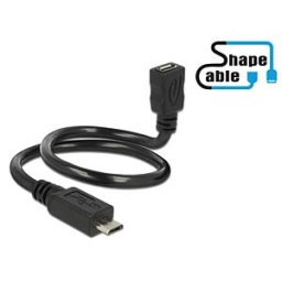 DELOCK 83924 - Cable USB2.0 Micro-B male>USB2.0 Micro-B female OTG ShapeCable 0