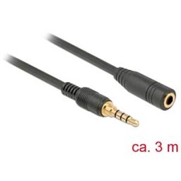 DELOCK 85633 - Jack Extension Cable 3.5 mm 3 m