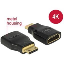 DELOCK 65665 - Adapter HDMI Mini-C male > HDMI-A female 4K black