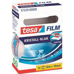TESA 57329 - Crystal-clear tesafilm®, 10 m x 19 mm, 1 roll