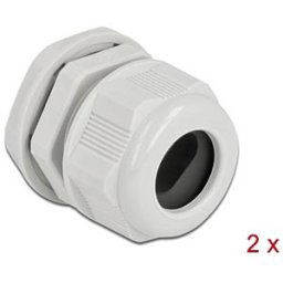 DELOCK 60388 - Cable Gland PG21 for flat cable gy 2 pcs