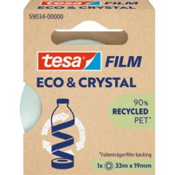 TESA 59034 - tesafilm® Eco & Crystal, 33 m x 19 mm, 1 rolls