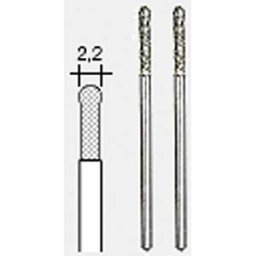 PROXXON 28232 - Diamond-coated, spherical grinding pins, 2.2 mm, pack of 2
