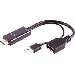 SHIVERPEAKS SHVP BS10-01012 - HDMI adapter, HDMI-A connector > DisplayPort socket, 20 cm