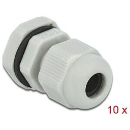 DELOCK 60193 - Cable Gland, PG7, 10 pieces, grey