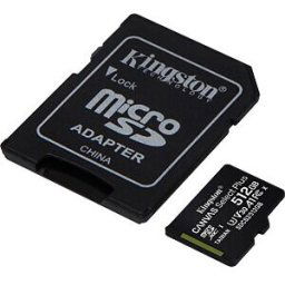 KINGSTON SDCS2/512GB - MicroSDXC memory card, 512 GB, Canvas Select Plus