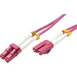 VALUE 21998758 - Fibre-optic patch cable, LC duplex, OM4, 50/125 µm, violet, 10 m