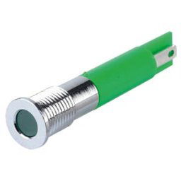 APEM APM Q8F1C G12E - Indicator LED, 12 V DC, 8 mm, FASTON, green/BrC