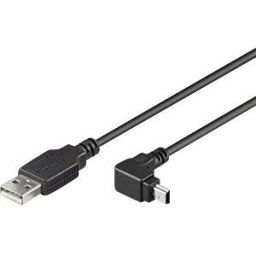 TECHLY ICOC-MUSBAA018A - USB 2.0 Type A > Type Mini B 90° angled, 1.8m