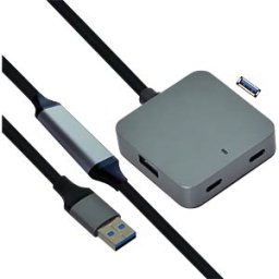 VALUE 12991125 - USB 3.0 four-port hub, 2x USB-A, 2x USB-C, 10-m connection cable