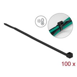 DELOCK 19186 - Kabelbinder kälteresistent L 100 x B 2,5 mm schwarz 100 Stück