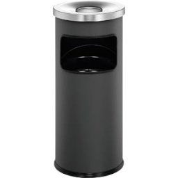 DURABLE 333258 - Waste container with ashtray, 17 l, round, fire protection, anth