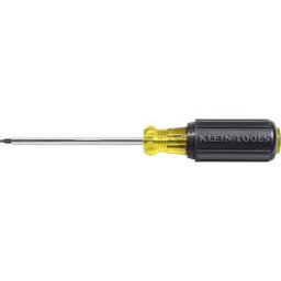 KLEIN TOOLS KLT 660 - #0 Square-Recess Tip Screwdriver 4'' (102 mm) Round-Shank