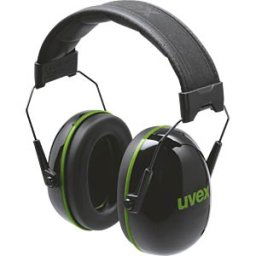 UVEX 2630010 - uvex earmuffs, black/green SNR 30 dB, size L, M, S