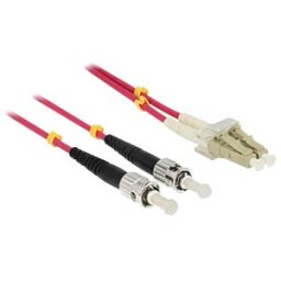 DELOCK 84686 - Duplex-LWL, LC/ST, 50/125µ, 2m, OM4