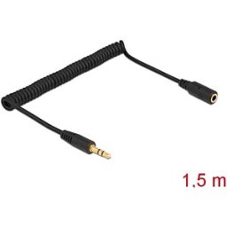 DELOCK 86768 - Jack cable, extension, 3.5 mm, spiral, 1.5 m