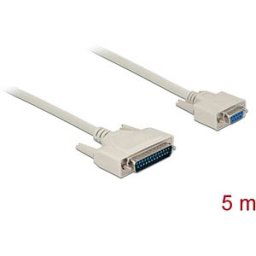 DELOCK 86876 - Serial cable, D-Sub 25 plug to D-Sub 9 socket, 5 m