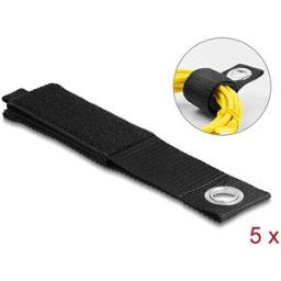 DELOCK 19573 - Hook-and-loop strap with fastening eyelet, 508 x 50 mm (LxW), bl