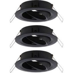 PAULMANN PLM 92487 - Installation frame for recessed spotlights, max. 3x10 W, 50°, ro