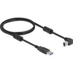 DELOCK 81100 - USB 3.0 cable, A plug to B plug, 90° left, 1 m