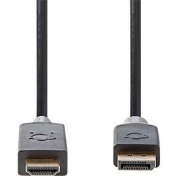 NEDIS N CCBW37100AT20 - DisplayPort / HDMI-Cable, DP male > HDMI male, 2 m