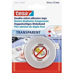 TESA 64621 - tesa® double-sided adhesive tape, transparent, 10 m:12 mm