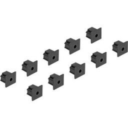 DELOCK 64245 - Dust protection for RJ12 jack without handle, black, 10 pieces