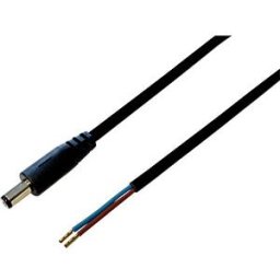 BKL 075175 - DC cable with plug 2,1 / 5,5 mm black 0,5m