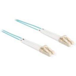 DELOCK 88078 - Fiber optic cable LC Duplex Multimode OM3 angled 0.5 m