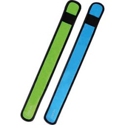 LOGILINK LED015 - LED snap-on wristband, two pieces, blue and green, nylon