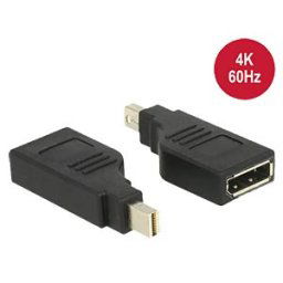 DELOCK 65626 - mini Displayport 1.2 male>Displayport female 4K 90° turned