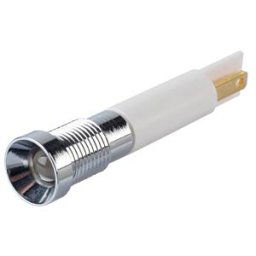 APEM APM Q8R1C W24E - Indicator LED, 24 V DC, 8 mm, FASTON, white/BrC