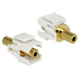 DELOCK 86336 - Keystone jack, 3.5-mm socket > socket, gold-plated