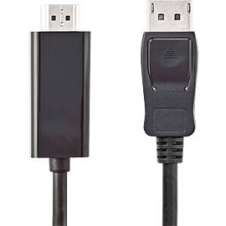 NEDIS N CCGB37100BK20 - Cable DisplayPort male > HDMI male, 2 m, black