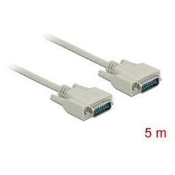 DELOCK 85978 - Serial Cable Sub-D15 male to male 5 m