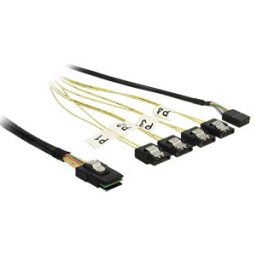 DELOCK 83318 - Cable Mini SAS SFF-8087 > 4 x SATA 7 pin Reverse + Sideband 0.5