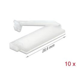 DELOCK 60182 - Cable holder with retainer clip, self-adhesive, 28 mm