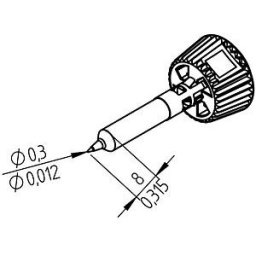 ERSA 0142PDLF03 - ERSADUR soldering tip, 0.3 mm, pencil tip