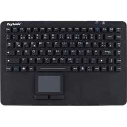 KEYSONIC 28037 - Keyboard, USB, silicone, IP68, touchpad, black