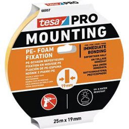 TESA 66957 - Mounting tape tesa PRO PE-fixation, 25 m x 19 mm