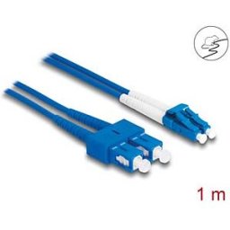 DELOCK 87922 - Fiber Optical Cable LC Duplex to SC Duplex Singlemode OS2 1 m