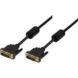 LOGILINK CD0002 - DVI cable, DVI-D/M to DVI-D/M, 1080p, 2x ferrite, black, 3 m