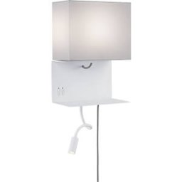PAULMANN PLM 78913 - Wall light Merani, 2,5 W, 140 lm, 3000 K, angled, gray/white