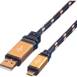 ROLINE GOLD ROLINE 11028826 - USB 2.0 cable, USB-A connector to Micro B connector, 1.8 m
