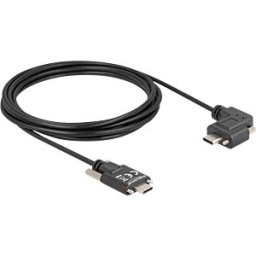 DELOCK 80958 - USB 2.0 cable, C plug with screws, 90° left/right, 3 m