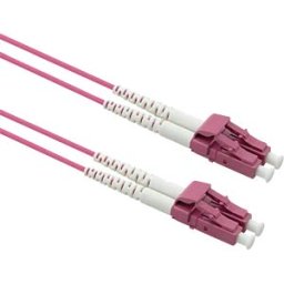 ROLINE 21158610 - LWL patch cable, LC duplex, OM4, 50/125 µm, steel-armoured, purp