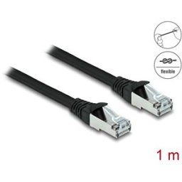 DELOCK 80134 - RJ45 Network Cable Cat.6A S/FTP PUR Outdoor 1 m black