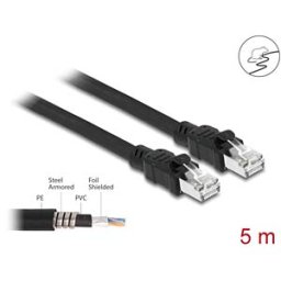 DELOCK 80116 - Network cable RJ45 Cat.6A F/UTP with inner metal sheath 5 m